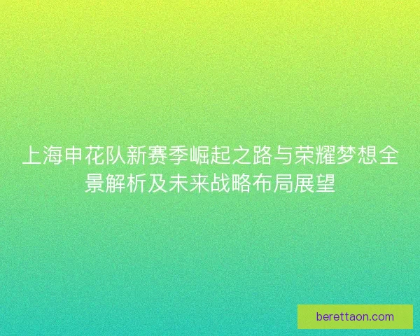 上海申花队新赛季崛起之路与荣耀梦想全景解析及未来战略布局展望
